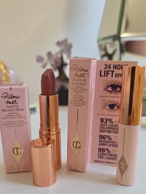 NEW Charlotte Tilbury Pillow Talk Matte Lipstick & Mini Mascara